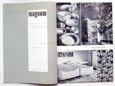 Sample page 1 for book  Klotilde Gassner – "Wieso modern?" magnum – die Zeitschrift für das moderne Leben, Nummer 1, 1954 