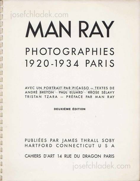 Man Ray Photographies. 1920-1934