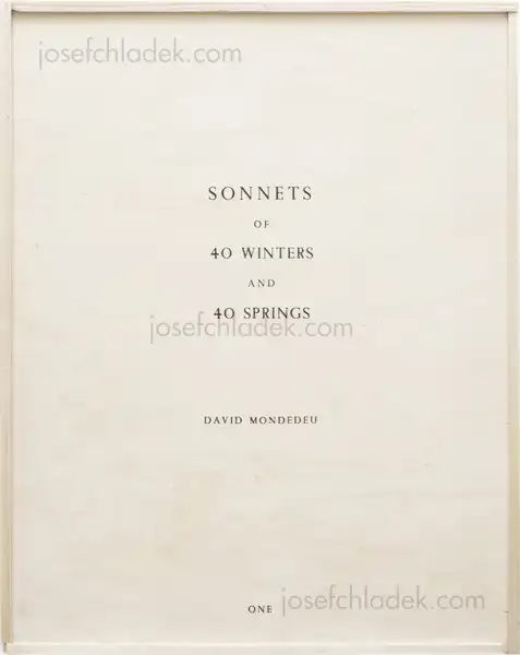 David Mondedeu - Sonnets of 40 Winters and 40 Springs - Spread 2