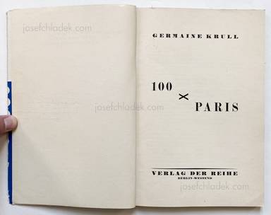 Sample page 1 for book  Germaine Krull – 100 x Paris