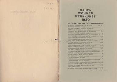 Sample page 1 for book  Various – Bauen, Wohnen, Werkkunst 1930