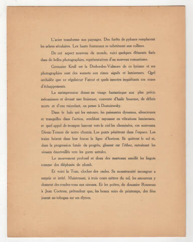 Sample page 2 for book  Germaine Krull – Métal