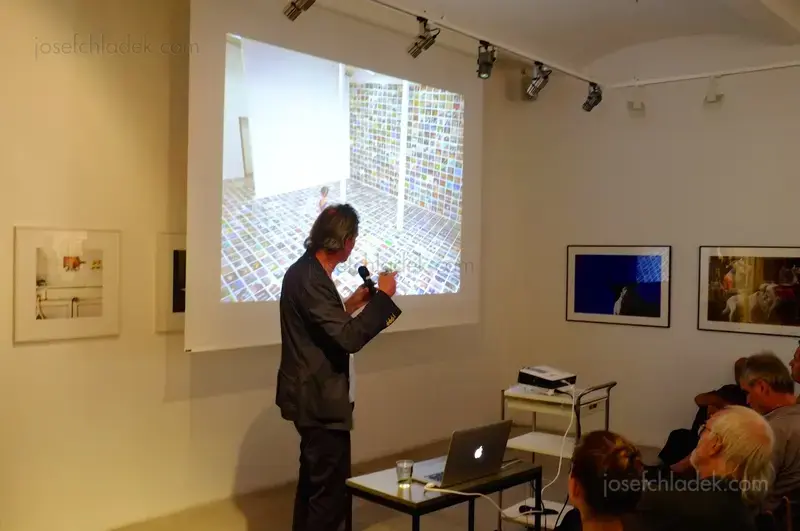 Erik Kessels showing "My Feet: a mass selfie"