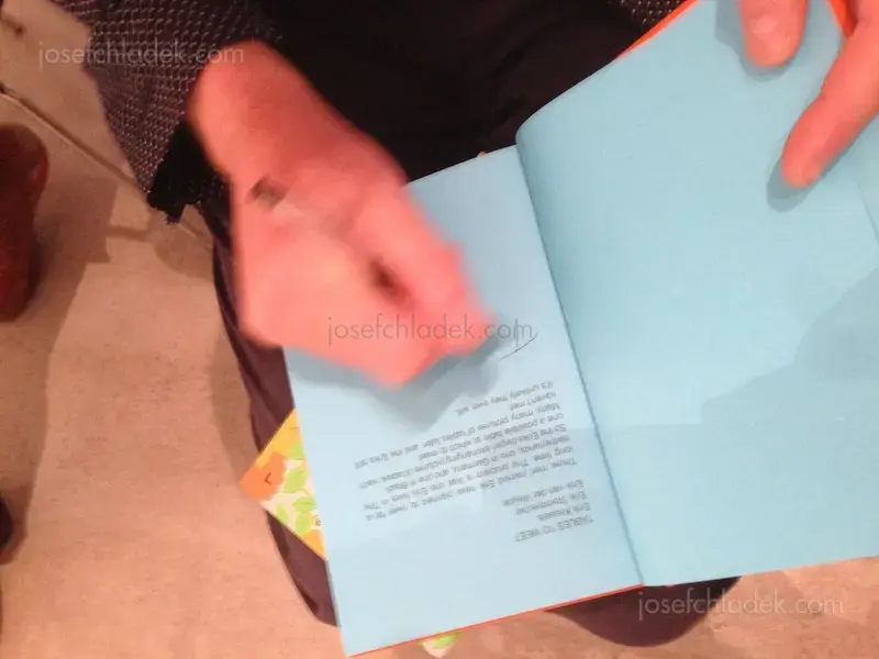 Erik Kessels signing "Tables to Meet" with "For Erik" (1)