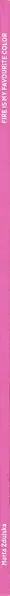 Book spine: Marta Zdulska - Fire is my favourite color