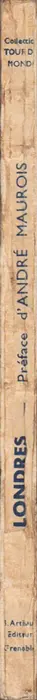 Book spine: André Maurois - Londres (Collection "Tour du monde")