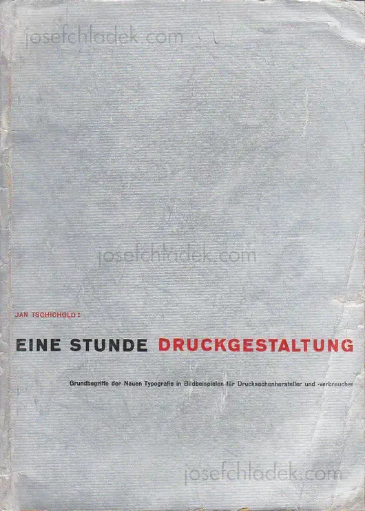 Cover of Jan Tschichold - Eine Stunde Druckgestaltung