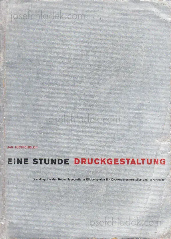 Cover of Jan Tschichold - Eine Stunde Druckgestaltung