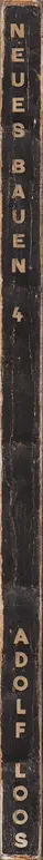 Book spine: Heinrich Kulka - Adolf Loos. Das Werk des Architekten.