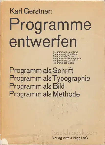Cover of Karl Gerstner - Programme entwerfen (Designing Programmes)