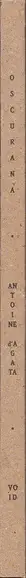 Book spine: Antoine D'Agata - Oscurana