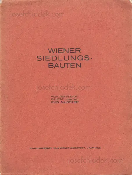Cover of Rudolf Münster - Wiener Siedlungsbauten
