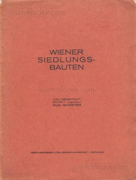 Cover of Rudolf Münster - Wiener Siedlungsbauten