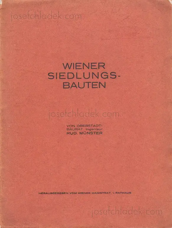 Cover of Rudolf Münster - Wiener Siedlungsbauten