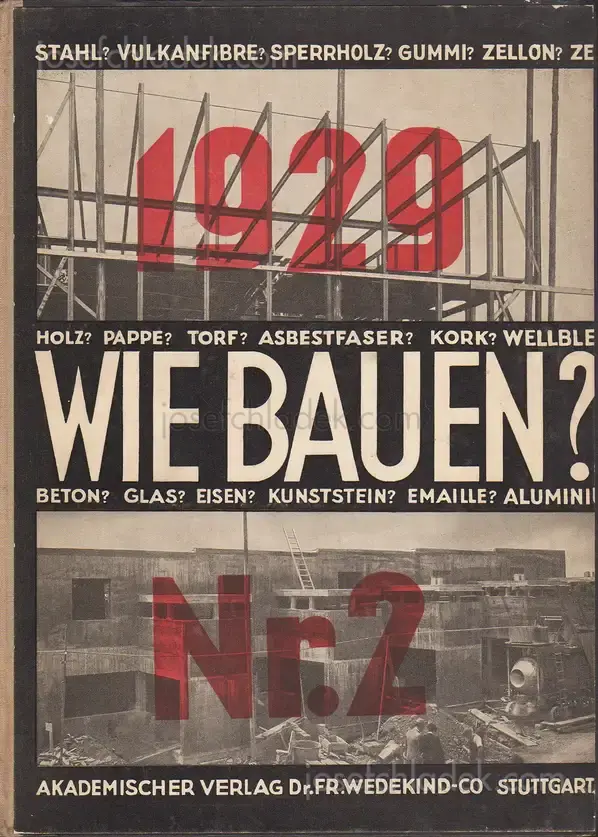 Cover of Heinz und Bodo Rasch - Wie bauen? 1929 Nr. 2