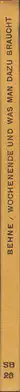 Book spine: Adolf Behne - Wochenende – und was man dazu braucht