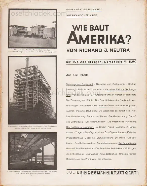 Cover of Richard J. Neutra - Wie baut Amerika?