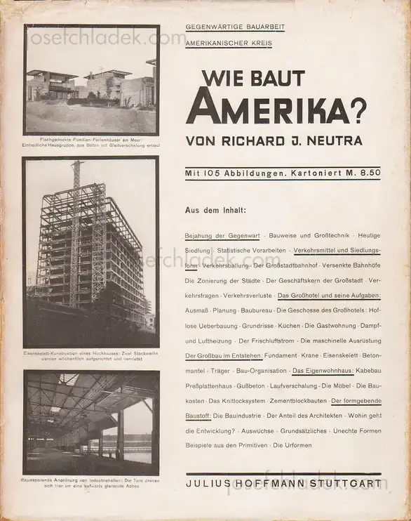 Cover of Richard J. Neutra - Wie baut Amerika?
