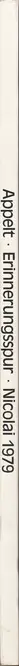 Book spine: Dieter Appelt - Erinnerungsspur - Statische Vibration.