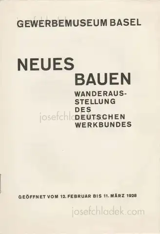 Cover of Hans Schmidt - Neues Bauen: Wanderausstellung des Deutschen Werkbundes