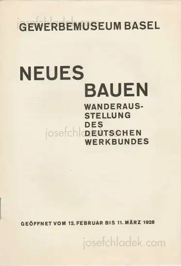 Cover of Hans Schmidt - Neues Bauen: Wanderausstellung des Deutschen Werkbundes