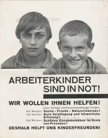 Reichsarbeitsgemeinschaft der Kinderfreunde - Arbeiterkinder sind in Not!