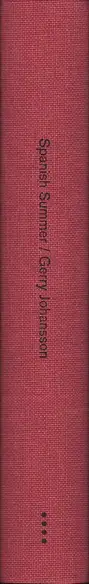 Book spine: Gerry Johansson - Spanish Summer