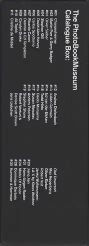 Book spine: Markus Schaden & Frederic Lezmi - The PhotoBookMuseum Catalogue Box