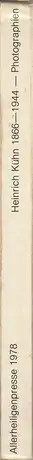 Book spine: Heinrich Kühn - Photographien (1866-1944)