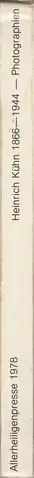 Book spine: Heinrich Kühn - Photographien (1866-1944)