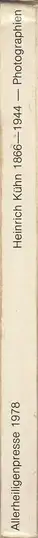 Book spine: Heinrich Kühn - Photographien (1866-1944)