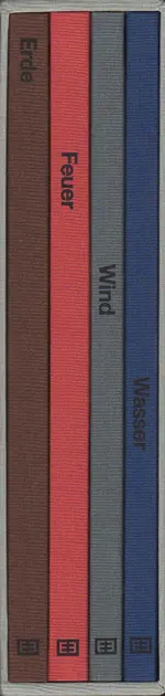 Book spine: Damian Michał Heinisch - Erde, Feuer, Wind, Wasser