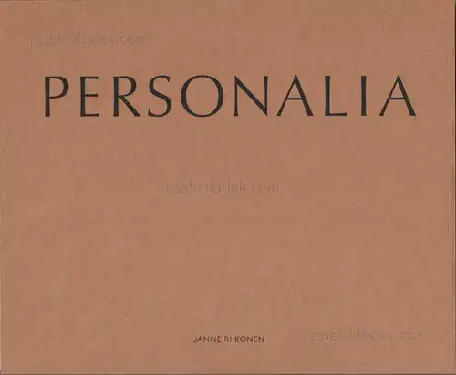Janne Riikonen - Personalia, Kult Books, 2019, Stockholm, book ...