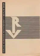 Hermann Reckendorf - Verlag Hermann Reckendorf. (Verlagsprospekt). Berlin SW 68.
