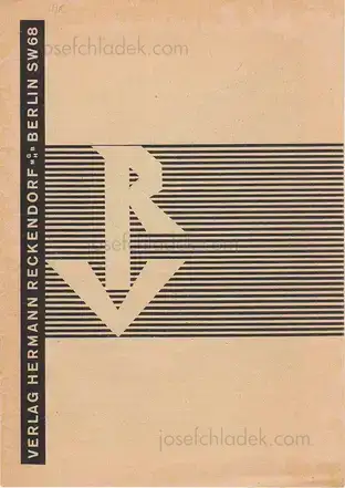 Cover of Hermann Reckendorf - Verlag Hermann Reckendorf. (Verlagsprospekt). Berlin SW 68.
