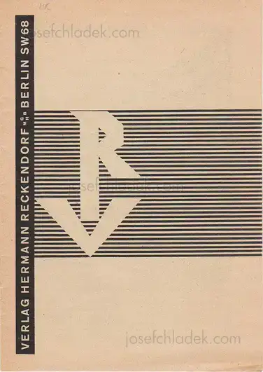 Cover of Hermann Reckendorf - Verlag Hermann Reckendorf. (Verlagsprospekt). Berlin SW 68.