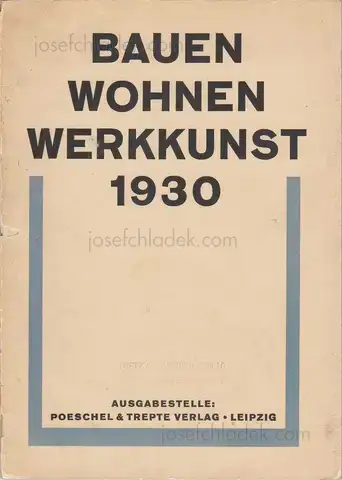 Cover of Bauen, Wohnen, Werkkunst 1930