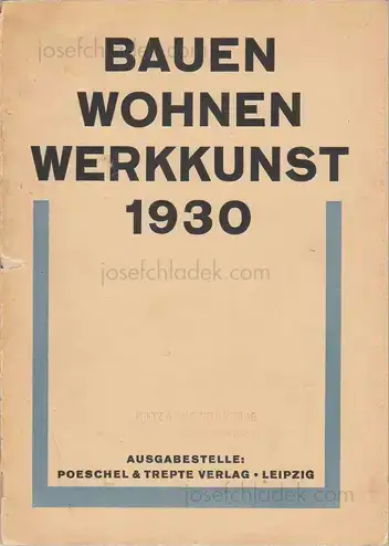 Cover of Bauen, Wohnen, Werkkunst 1930