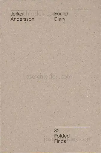 Cover of Jerker Andersson - Found Diary - 32 Folded Finds