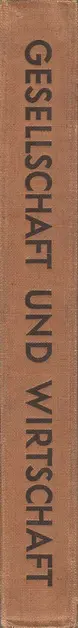 Book spine: Otto Neurath & Gerd Arntz - Gesellschaft und Wirtschaft : bildstatistisches Elementarwerk