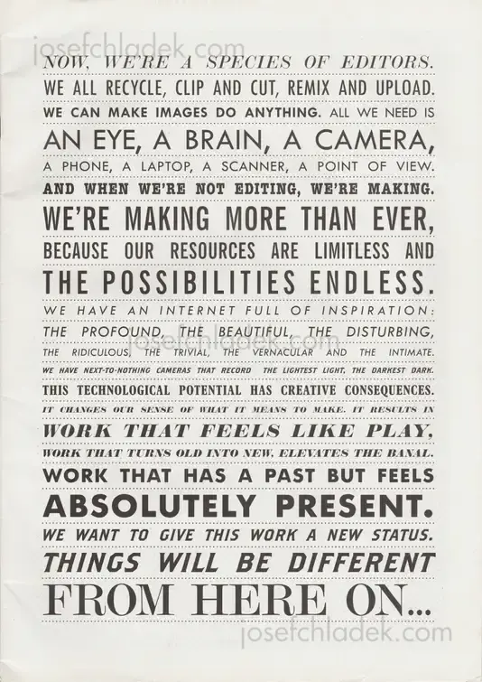 Cover of Clément Chéroux, Joan Fontcuberta, Erik Kessels, Martin Parr and Joachim Schmid (editors) - From here on