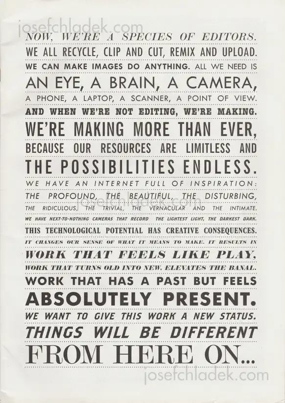 Cover of Clément Chéroux, Joan Fontcuberta, Erik Kessels, Martin Parr and Joachim Schmid (editors) - From here on