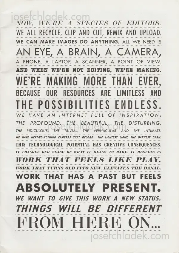 Cover of Clément Chéroux, Joan Fontcuberta, Erik Kessels, Martin Parr and Joachim Schmid (editors) - From here on
