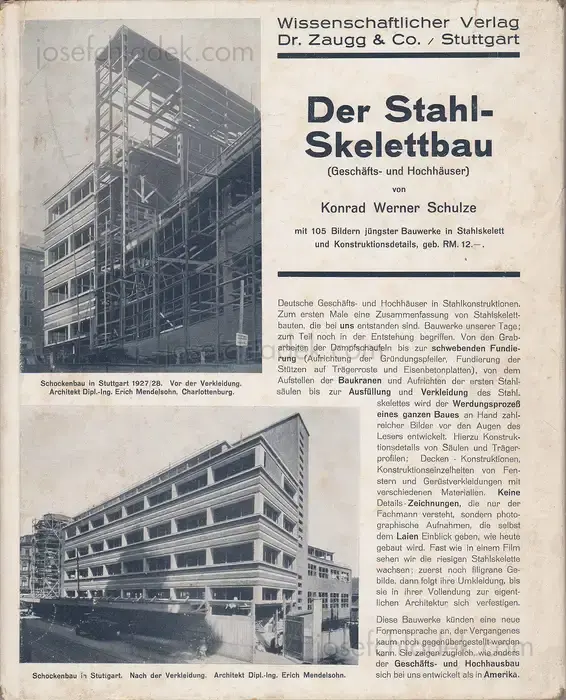 Cover of Konrad Werner Schulze - Der Stahlskelettbau - Geschäfts- und Hochhäuser