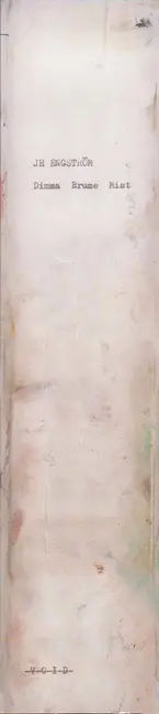 Book spine: JH Engström - Dimma Brume Mist