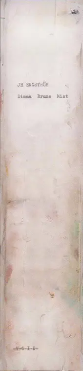 Book spine: JH Engström - Dimma Brume Mist