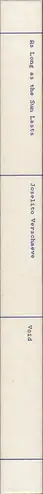 Book spine: Joselito Verschaeve - As Long as the Sun Lasts