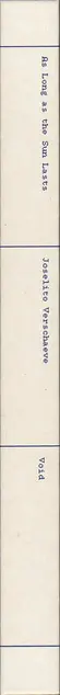 Book spine: Joselito Verschaeve - As Long as the Sun Lasts