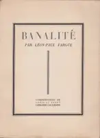 Léon-Paul Fargue & Roger Parry & Fabian Loris - Banalité