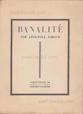 Cover of Léon-Paul Fargue & Roger Parry & Fabian Loris - Banalité